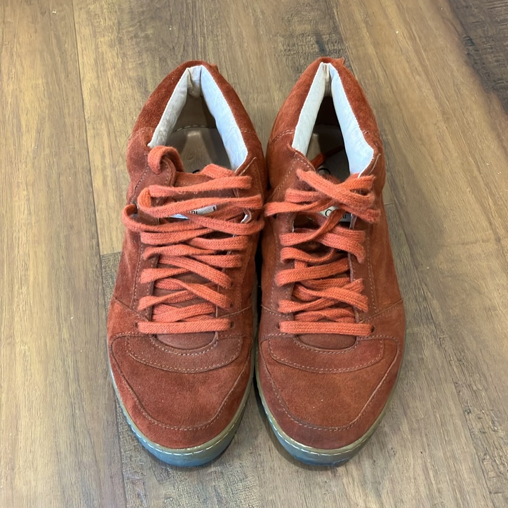 Ganni Red Leather High Tops